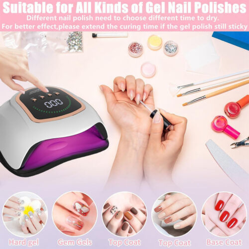 LED 300W UV Nagel Lampe-Gel Lichthärtungsgerät Sensor Nageltrockner Mit 4 Timer - Bild 6 von 13