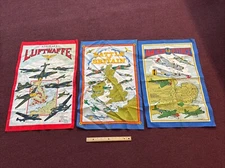 3 VTG 90s Cotton Tea Towels Tony Runyeard: USAF WWII Luftwaffe Battle of Britain