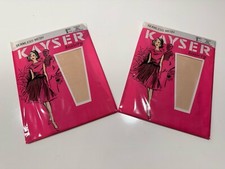 VINTAGE Kayser Hosiery Seamless-Clear Beige Sz10 X 2 NEW