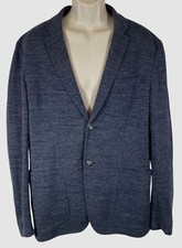Michael Kors Men's Blue Slim-Fit Stretch Blazer Sport Coat Suit Jacket Size L