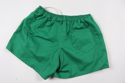 NOS Vtg 80s Youth Size 18 Blank Running Jogging Soccer Shorts Green Cotton USA - Picture 5 of 6