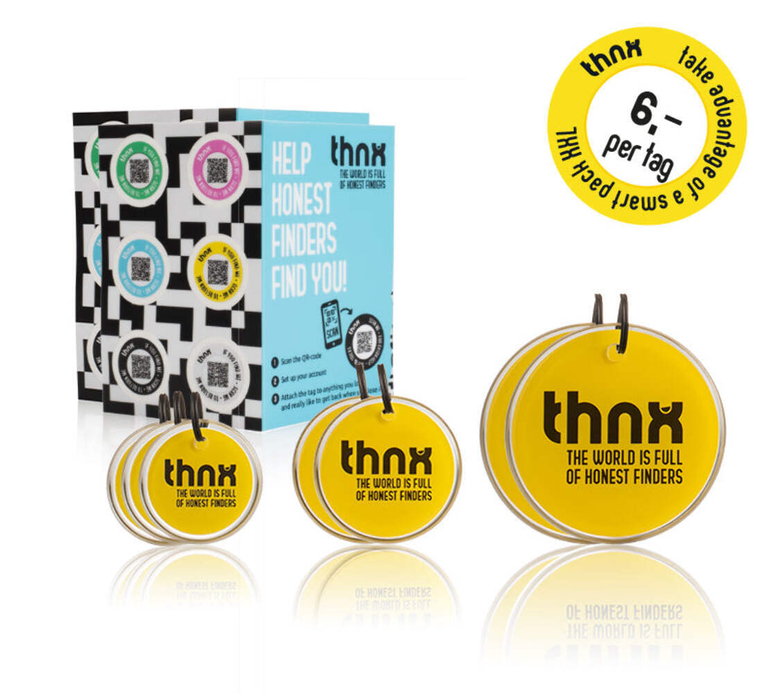 thnx smart pack XXL - yellow (3 x S tag, 2 x M tag, 2 x L tag, 2 x sticker sheet