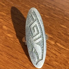 Lawrence Saufkie Hopi Ring Sterling Silver Vintage Superb Design Size 5