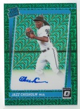 JAZZ CHISHOLM - 2021 Optic Rated Rookie Autograph Holo Prizm Green Mojo 92/99