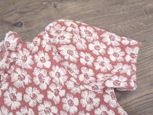 EEUC Janie and Jack girls size 10 mauvewood floral jacquard knit dress - Picture 3 of 6
