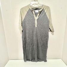 Prana Cozy Up Henley Dress Small Charcoal Olive Casual Athleisure Gorpcore NWT