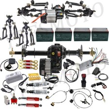 Full Front Rear Axle Kits 48V 1000W Differential Motor Shocks Swingarm 4 Wheeler