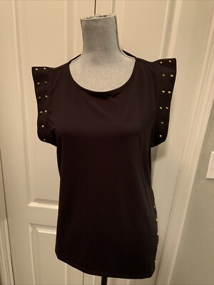 Michael Kors Ladies Gold Stud Blouse Size Large