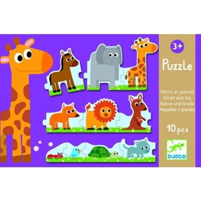 0-Djeco-08167 Klein und groß 7 Lernspiele-Puzzle-Duo/Trio - Bild 1 von 3