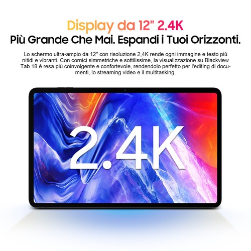Blackview Tab 18 4G Android Tablet 12 Pollici 2.4K 24GB+256GB 8800mAh NETFLIX - Afbeelding 8 van 27