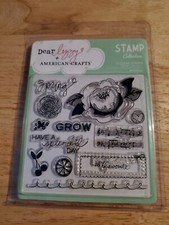 Dear Lizzy  American Crafts Spring Whistle Cling Clear Stamp Set 59107