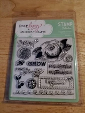 Dear Lizzy + American Crafts Spring Whistle Cling Clear Stamp Set 59107 