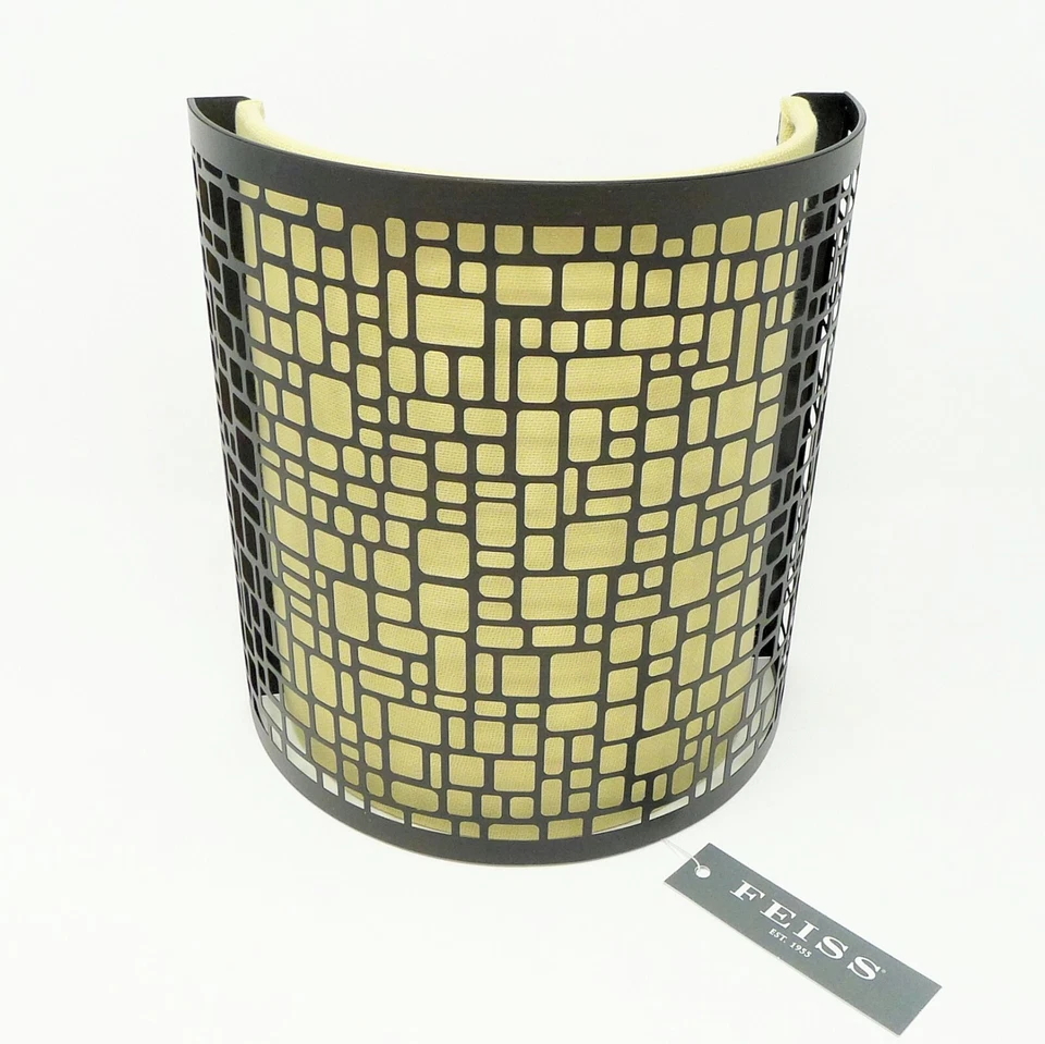 Aplique de montaje en pared bronce ligero frotado con aceite con pantalla de tela modelo WB1564LAB FEISS Foto 3 de 4