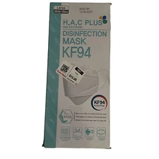 KF94 Disinfection Mask, (Pack of 10) H.A.C Plus Size Large  Individually Wrapped