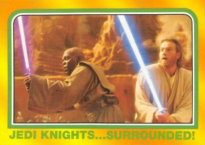 2004 Topps Star Wars Heritage #101 Jedi Knights Surrounded! Mace Windu Obi-Wan 