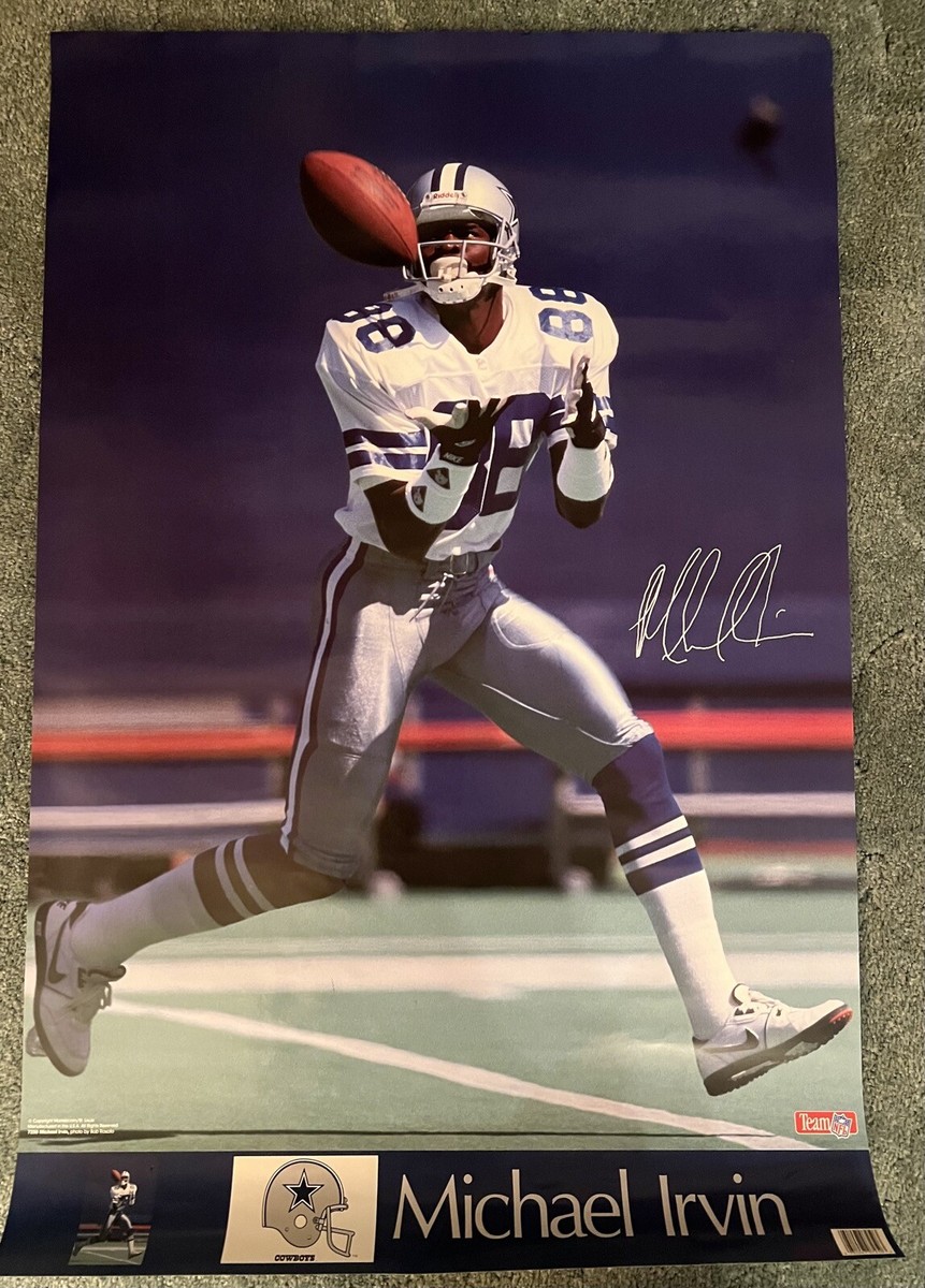 NOS New Old Stock Michael Irvin #88 Dallas Cowboys Team NFL Poster