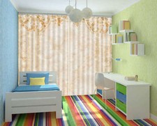 Kingly Pattern 3D Curtain Blockout Photo Printing Curtains Drape Fabric Window