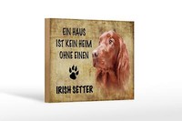 Holzschild Spruch 18X12 Cm Irish Setter Hund Geschenk Deko Schild
