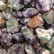 Rainbow Fluorite - Rough Rocks for Tumbling - Wholesale Stone Crystal Mineral C