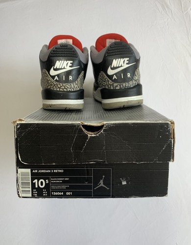 2001 NIKE AIR JORDAN 3 III RETRO BLACK 