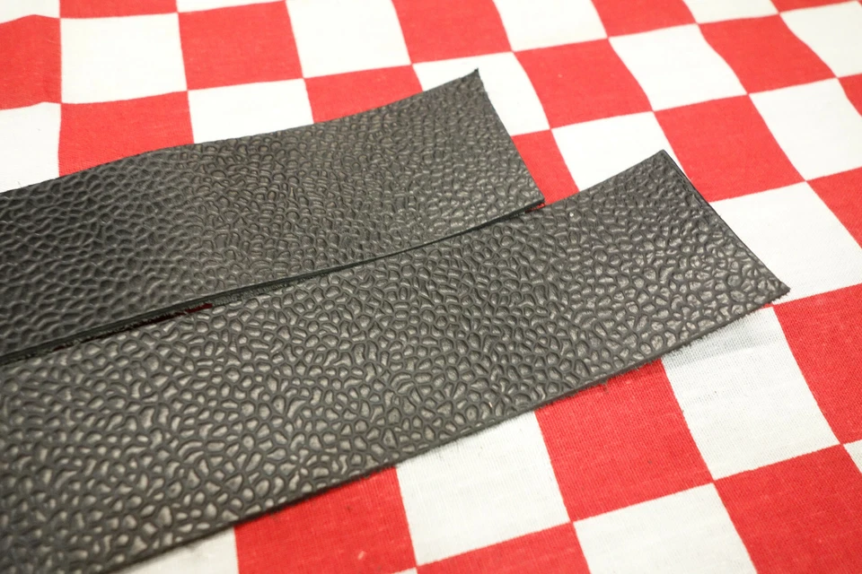 THIN HORWEEN BLACK DUBLIN LEATHER STRAP W/ BRANDY PRINT 3.5oz, SELECT YOUR SIZE - Image 3 of 4