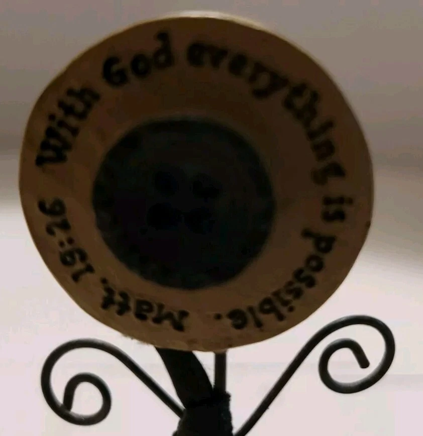 Cubo Flor Fe Con Dios Todo es Posible Decoración Foto 2 de 3