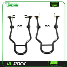 Motorcycle Bike Stand Front & Rear Swingarm Spool Wheel Lift Head Forklift Black