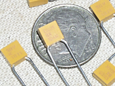 5 KEMET CERAMIC CAPACITOR .1 UF MFD 100NF 50 V VOLT MIL CK05BX104M CK05 104 USA