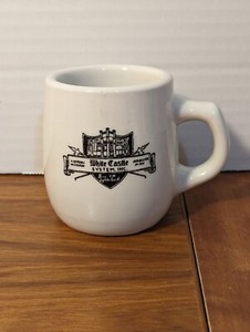 Vtg Mayer China White Castle System Inc 3" Demitasse Cup W/ Ashtray Bottom.