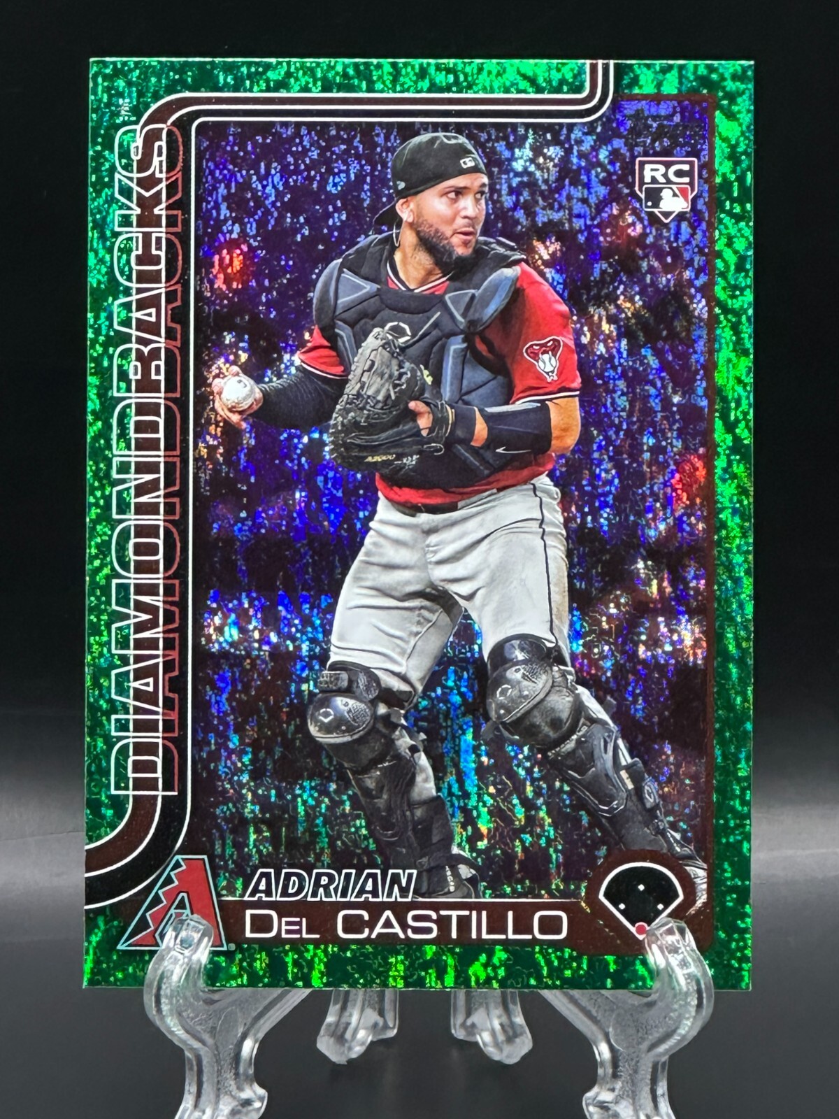 Adrian Del Castillo 2025 Topps Series One Green Holo Foil Rookie /99 RC #226 AZ