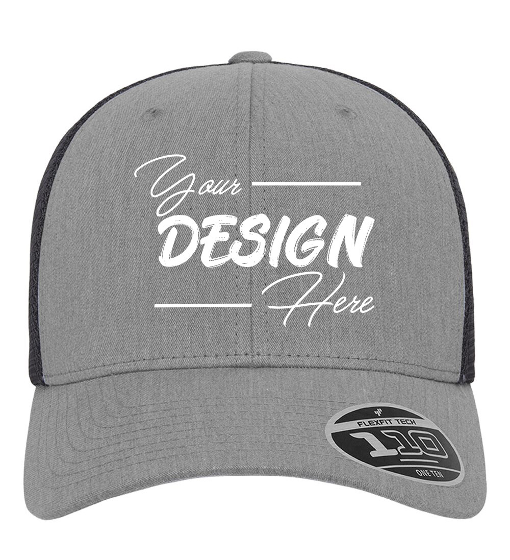 110M Flexfit Custom Logo Texts Stitching Mesh Back Trucker Caps 110M