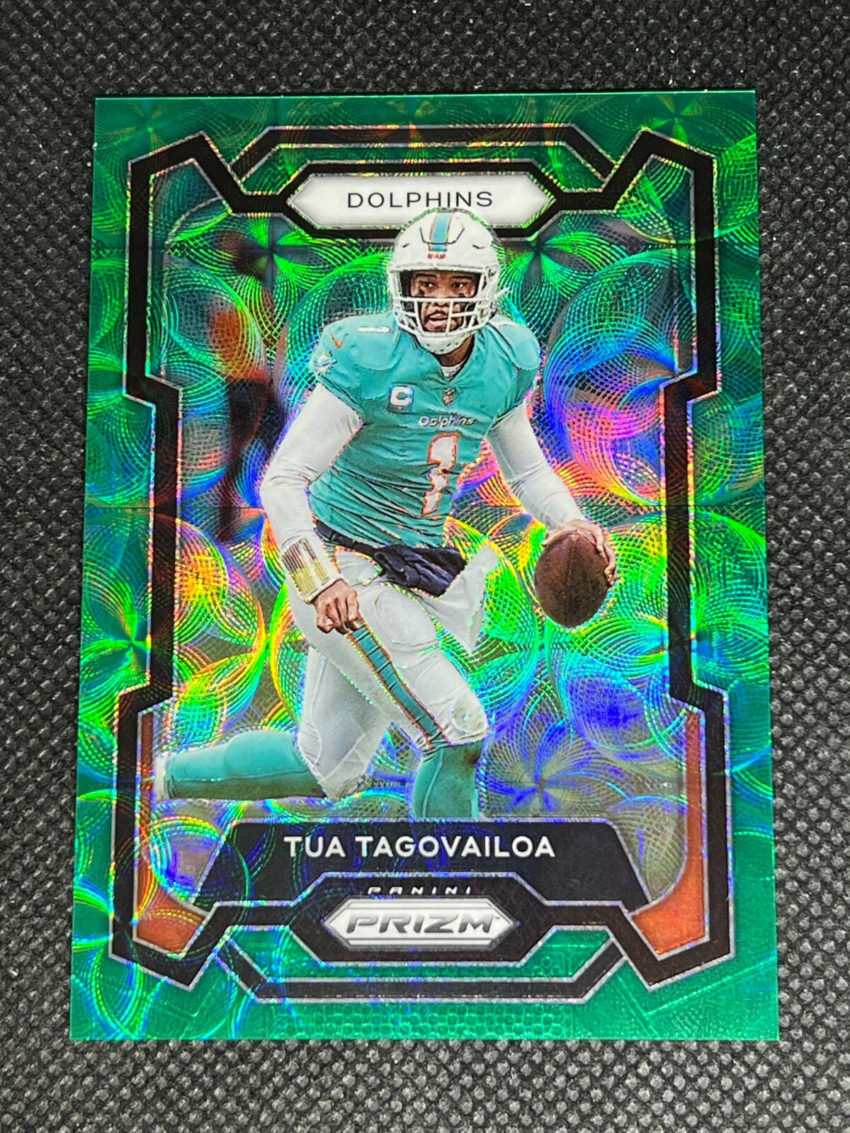 Tua Tagovailoa 2023 Prizm Green Scope 34/75 #190 Miami Dolphins