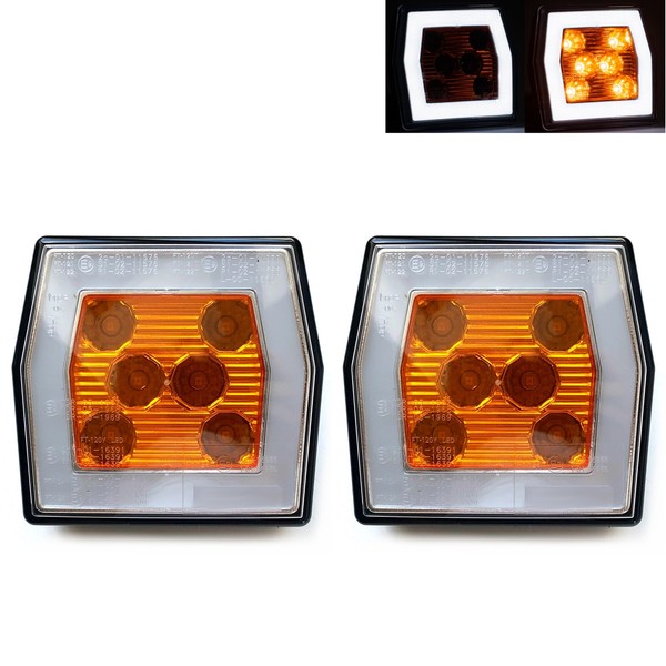 2X Neon Led Blink-Positionsleuchte Mit Bajonet E9 FüR Lkw Pkw AnhäNger Traktor-image