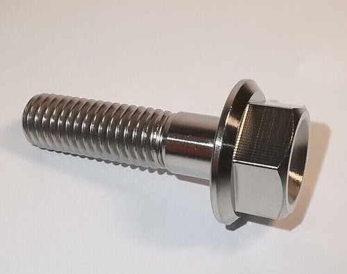 M8 x 1.25 Hex head Flange Bolt 10mm to 55mm long Titanium Grade 5 TC4 - Picture 7 of 12