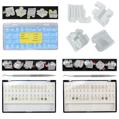 #ad Dental Orthodontic Self Ligating Ceramic Brackets Braces Roth MBT 022 345 Hooks $999.99