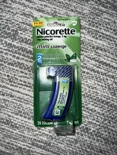 Nicorette Nicotine Mini Lozenge Mint 2mg Stop Smoking Aid 20ct EXP 08/25