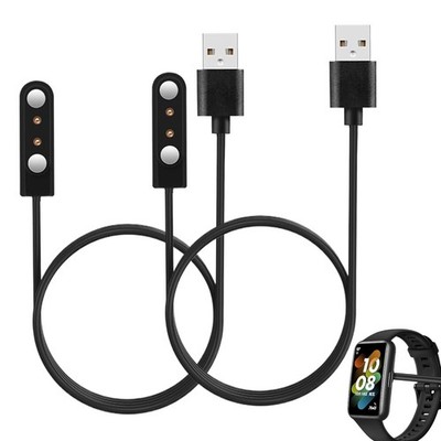 2PCS Reflex Active Smart Watch Charger, 2 Pin Magnetic, Black, USB, Compatible w