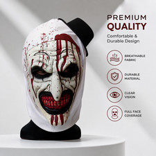 Horror Clown Mask Latex Full Face Halloween Carnival Costume Adult One Size