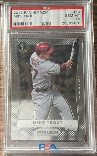 2012 Panini Prizm Mike Trout #50 PSA 10 GEM MT Los Angeles Angels