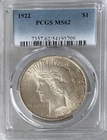 1922 Peace Dollar PCGS MS62 Toning 0.900 Fine Silver ASW=0.7734