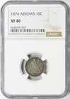 1874-P Seated Liberty Dime — photo from another recent sale