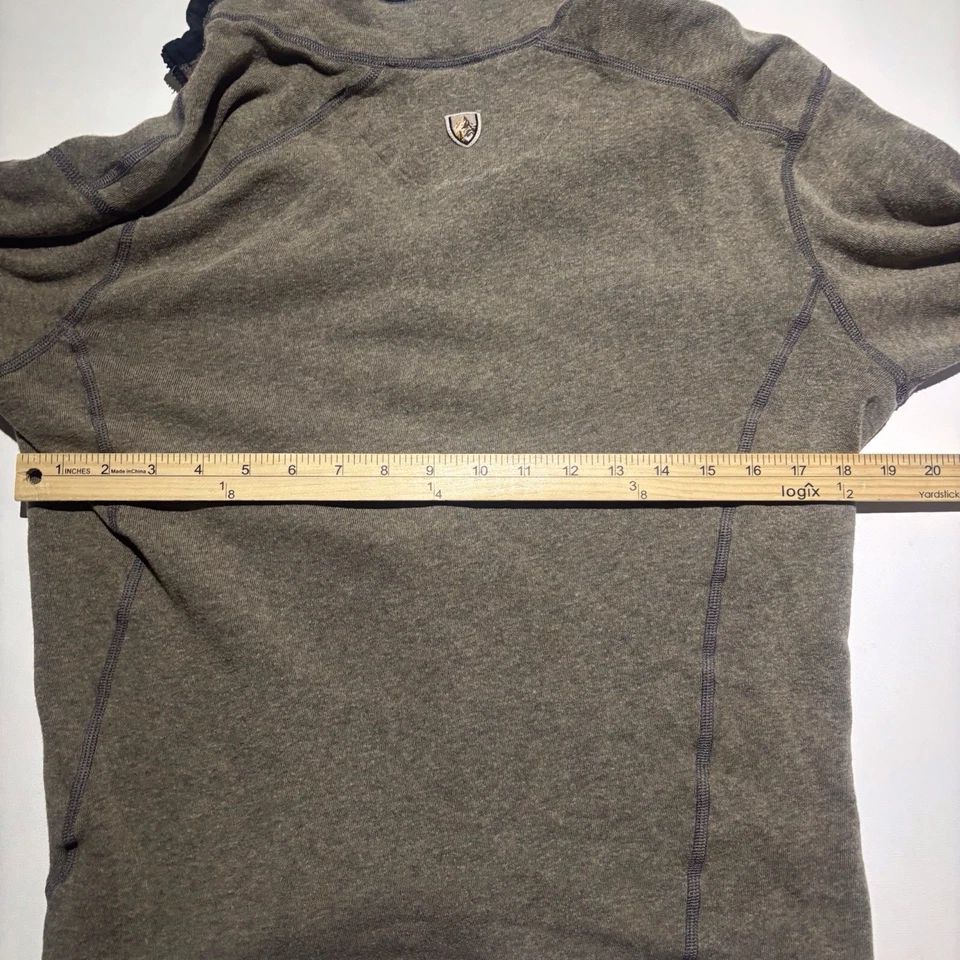 Suéter polar Kuhl Kashmira grande para mujer marrón 1/4 cremallera rendimiento Foto 2 de 4