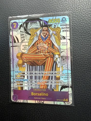 ONE PIECE Borsalino SEC OP16-073 Manga Alt Art The Time Of Battle OP-16 English