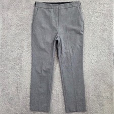 Zara Elastic Flex Waist Tapered Leg Trouser Pants Women's Size XL Gray Office