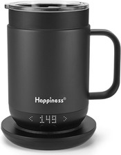 Smart Heated Coffee Mug,16Oz Rechargeable Electric Self Heating Temperature Cont