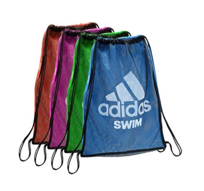 Adidas Swim Mesh Bag Schnelltrocknend Schwimmausrüstung Nass Kordelzug Turnbeutel