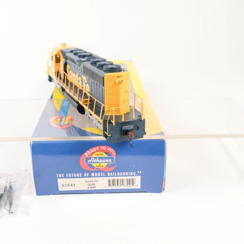 Locomotora diésel Athearn escala HO Santa Fe ATSF #5003 SD40 93541 DCC lista - Imagen 6 de 6