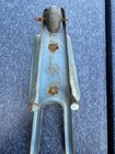 Vintage Pressed Steel Toy Wheel Marx? Toy. Org. Blue Paint — photo 3