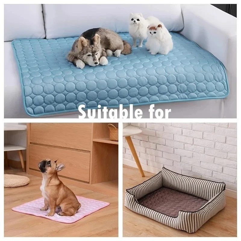 Dog Cooling Mat Summer Pet Ice Pad Blanket Cat Cold Bed Large Durable Sofa - Image 2 of 4