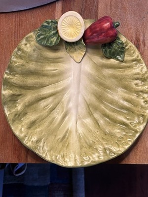vintage handmade in Italy for the Walter Hatches Majolica ceramic plate 